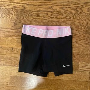 small black nike pro compression shorts
